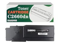 ZHJQDS Compatible 593-BBBR 593-BBBU 593-BBBT 593-BBBS High-Capacity Toner Cartridge, Works for Dell C2660dn C2665dnf Printers Black*1