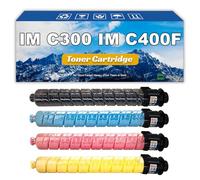 ZHJQDS Compatible 842382 842383 842384 842385 Replacement Toner Cartridge Use for Ricoh IM C300 IM C300F IM C400F IM C400SRF Printers 4color
