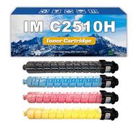 ZHJQDS Compatible 842565 842566 842567 842568 Replacement Toner Cartridge Use for Ricoh IM C2010A IM C2510 IM C2510H Printers 4color