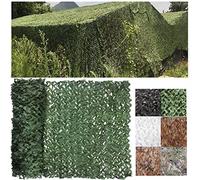 ZHJSHOU Camouflage Netting, Camo Camouflage Net for Army Decoration Hunting Blind Sunshade Sunscreen Shooting Theme Party Camping Outdoor,Green,2X10m/6.56x32.81ft