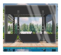 ZHJSHOU Clear Thick Tarpaulin Waterproof Heavy Duty 2.1x2.6m,Outdoor Gazebo Transparent Tarpaulin Clear Waterproof Tarp Customizable,Winter Garden Rainproof Clear Cover with 2 zipper