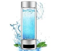 ZHJSHOU Hydrogen Water Generator Bottle 6000ppb, 2024 New Hydrogenated Water Bottle Machine With Sprayer and Nasal Cannula for Home Office Travel (Silver, 400ml)