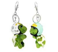 Zhjuju 2Pcs Motorcycle Turtle Keychains, Cute Turtle with Hat Plush Keychain, Handbag Pendant, Personalized Keychain, Cute Charm Key Ring, Gifts for Women, Men, Kids