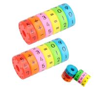 ZHjuju Magnetic Arithmetic Learning Tool,2pcs Magnetic Arithmetic Learning Maths Educational Magnetic Numbers Symbols Cube Digital Blocks Learning Tool