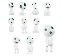 ZHjuju Princess Mononoke Elves, 20 Pcs Mini Resin Forest Tree Ghost Spirit Tree Elves Statue for Micro Landscape Succulents Pot Decor, Green