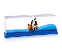 ZHjuju Unsinkable Boat in a Box, Cruise Ship Fluid Drift Bottle Unsinkable Boat Creative Acrylic Fluid Drift Bottle Cruise Ship One Piece Fluid Drift Bottle for Table and Car Decoration