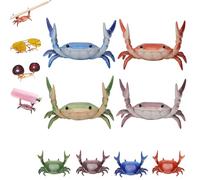 ZHKVAG Desk Crab Pen Holder, Creative Weightlifting Crabs Pen Stand, Cute Plastic Crab Pen Holder Desk Organizer, Finish Playful Style Office Study Home Desk Tabletop (4pc*Mix)