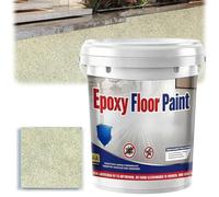 ZHKVAG Epoxy Colored Sand Floor Paint, High Gloss Marble Effect Coating (Beige yellow,1kg/35.3oz)