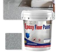ZHKVAG Epoxy Colored Sand Floor Paint, High Gloss Marble Effect Coating (Sesame Grey,1kg/35.3oz)