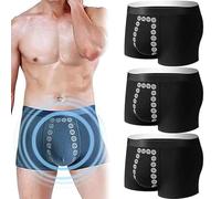 ZHKVAG Men's Energetic Massage Magnetic Therapy Underwear, Energy Field Therapy Men's Underwear, Men Massage Boxer Brief (3Pcs-A,2XL)