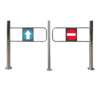 ZhlCrioxenic Automatic Swing Gate, Spring-Loaded Safety Swing Gate, 90° Opening Metal Barricade, Anti-Theft Exit Gate For Supermarkets And Retail Stores LeftD-1.5m