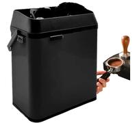 ZhlCrioxenic Electric Portafilter Cleaning Machine, Automatic Coffee Bean Cleaning Machine, 2 Scrapers for 58mm Handles, with Brush Heads, for Espresso Machine Handle Black