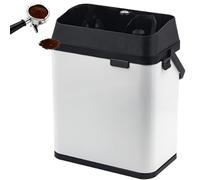 ZhlCrioxenic Electric Portafilter Cleaning Machine for 58mm, Electric Portafilter Cleaning Machine, with 2 Scrapers & 1 Brush Head, for Home Or Commercial Coffee Bar White