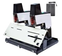 ZhlCrioxenic Electric Stapler, Multifunctional Manual Dual Flat Nail Sad-Dle Stitch Stapler, Binder Stitcher Equipped With1~9 Levels, 100 Mm Nailing Depth, For Office C