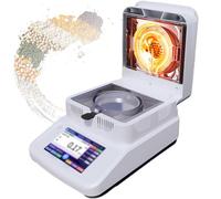 ZhlCrioxenic Halogen Moisture Analyzer, Lab Moisture Tester with Touch Screen, Rapid Heating Drying (40-180°C), 120g/0.001g High Precision Balance, for Grain Chemical 5mg