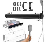 ZHLINGQ 4.8/5.3/7.9 Gallon Upgraded Pressurized Water Tank Camping, Roof Rack Mount Road Shower, Roof-Mounted Roof Rack Water Tank for Camping Shower w/ 4.92ft Water Pipe & Shower Head 18L/4.8Gallon