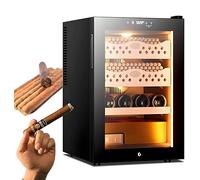ZHLINGQ Electric Cooler Cabinet, Cigar Humidor Cabinet, 50L Electronic Cooler Humidor, with Cedar Wood Shelves Drawer, Temperature and Humidity Control, Touch Display, Best Taste Storage,Ciger+Wine