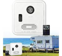 ZHLINGQ On Demand Instant Hot Water Heater, Electric RV Camper Tankless Water Heater, DC 12V, 3.9 GPM, 55,000 BTU Propane Gas with Remote Controller & Intelligent Thermostat NoShowerHead-White