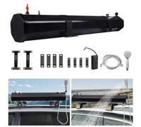 ZHLINGQ Portable Water Storage Tank, Car Shower, Roof-Mounted Solar Heating Pressurized Water Tank, Lightweight Overland Off Road Shower Tank, w/Storage Bag, 4.92ft Hose & Shower Head 20L/5.3Gallon