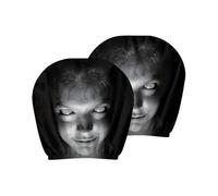 Zhliuqo 2pcs Ghost Face Car Headrest Covers, Funny Back Seat Car Cover