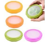 Zhliuqo 4Pcs Silicone Fruit Storage Box - Silicone Fruit Storage, Anti Oxidation Food Savers For Fridge Fresh Stretch Pod, Onion & Tomato Saver For Fruits And Vegetables