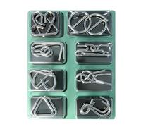 Zhliuqo Metal Puzzle Set - Wire Ring Lock and Unlock Game - Educational Mind Games,for Adults Teens Home Party Birthday Preschool Classrooms Travel