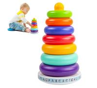 Zhliuqo Stacking Rings Toys,Sensory Educational STEM Learning Activity | Sensory Ring Stacker - for Children Boys Birthday Holiday School Travel Home