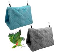 ZHLKHIOP 2 Pack Bird Hammock - Bird nest for cage with Soft Plush. Perfect Bird Nest for Cage, Provides Warm Sleeping Bed for Budgies & Cockatiels. Easy to Clean & Hang.