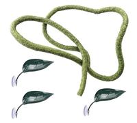ZHLKHIOP 4 Pcs Reptile Habitat Decorations, Small Green Vine and 3 Pcs Dark Blue Vines,Crested Gecko Tank Accessories, Leopard Gecko Tank Accessories, Snake Enclosure Accessories,