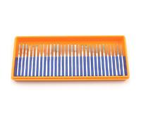 ZHLWei 30Pcs 3mm Shank Diamond Grinding Heads Set Coated Carving Burrs Rotary Bits