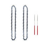 ZHLWei 8Inch Mini Steel Chainsaw Set 1/4" Pitch Semi Chisel Chains 47 Drive Links .043" Gauge Chains Wood Cutting Parts for Electric Saw