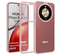 ZHMECOCASE Case for Honor Magic 8 Lite 5G - [Matte Translucent] [Military-Grade Protection] [Ultra-Slim Hybrid Design] Shockproof Phone Cover (Pink)