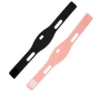 ZHMEINA Chin Mask, V Line Lifting Mask Double Chin Strap, Chin Strap for Double Chin for Women, Chin Strap for Sleeping, Suitable for Women, Men, Facial Lifting, Preventing Sagging (Black+Pink 2pcs)