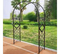 ZHMMJ Metal Garden Arch, Heavy Duty Garden Arbour, Steel Frame Arbor Trellis for Outdoor Climbing Plants Rose Archway Wedding Ceremony Party(140W x 220H)