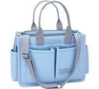 ZHMO Canvas Tote Bag for Women,Womens Purse Handbags Totes Bags Crossbody Work Laptop Book Bag for Travel Nurse College Gift, New Upgrade Plus Light Blue, L, Simple Modern Tote Bag,fashion,casual,