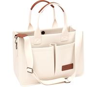 ZHMO The Canvas Tote Bag Crossbody Bags for Women,Cross body Purse Satchel Bag Shoulder bag Handbags for School Beach Weekend, Canvs Elegant White, L