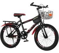 Kids Mountain Bike 24" Inch Boys Girls Junior Mountain Bikes Bicycle,V-Brakes,Suitable For Ages 6-15 Kids Bikes,Height adjustable,Carbon Steel Frame B,22 inches