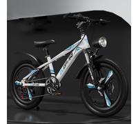ZHMQQDL Mountain Bike 24 Inch Variable Speed Magnesium Alloy Integrated Wheel Children's Bike Shock Absorption disc Brake Suitable for Children D,24 inches