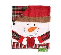 ZHMUZ Christmas Chair Back Covers, Santa Snowman Reindeer Design, 54 x 48 cm, doll chairs, and furniture accessories (Reindeer designs)