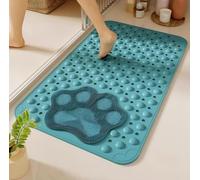 ZHMUZ Non-Slip Bath Mat with Suction Cups Green,73cm×41cm(28.74''×16.14''