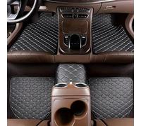 ZHMWT 5Pcs Leather Car Floor Mats for Mercedes Benz E Class E200 E220 E260 E300 E320 Waterproof Nonslip Foot Pad Protector Carpet Interior Accessories,Black+Beige