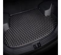 ZHMWT Leather Car Boot Mats for Audi Q4 e-tron 2022 2023 2024 Rear Trunk Cargo Liner Mat Waterproof Scratch-proof Nonslip Interior Accessories,Black+Beige