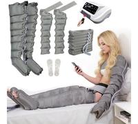 ZHNANDAMAI Compression Leg Massager, Lymphatic Drainage Massager with Smart Remote Control, Adjustable Air Pressure Massage Boots 0-240 mmHg for Daily Leg Relaxation, Gym Recovery and Home Use