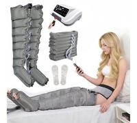 ZHNANDAMAI Compression Leg Massager, Lymphatic Drainage Massager with Smart Remote Control, Adjustable Air Pressure Massage Boots 0-240 mmHg for Daily Leg Relaxation, Gym Recovery and Home Use