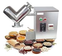 ZHNANDAMAI Pharmaceutical Powder Mixing Machine, Experimental Mixer V-Type Small Design, 2L Laboratory Dry Powder Blender in 304 Stainless Steel for Chemical Applications with Zero Residue