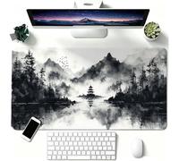 Zhngxogg Landscape Mouse Pad 800x400x3mm-XXL Large Gaming Mouse Pad-F1462 | Mouse Mat Black Extended Desk Pad Non-Slip PC Base, Stitched Edges, Smooth Glide for Desktop, Gaming, Office Desk Accessories