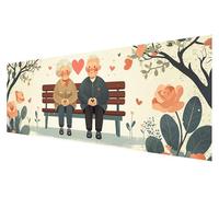 Zhngxogg Large Diamond Art Couple, 5D Diamond Painting Kits for Adults Couple, DIY Full Drill Paint by Numbers Gems Crystal Art Kits for Adults, for Home Christmas Wall Decor Painting, 300x100cm B-59