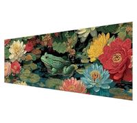 Zhngxogg Large Diamond Art Frog, 5D Diamond Painting Kits for Adults Pond, DIY Full Drill Paint by Numbers Gems Crystal Art Kits for Adults, for Home Christmas Wall Decor Painting, 300x100cm B-93