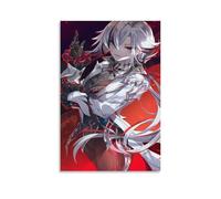 ZHNGYJNDE Genshin Impact Arlecchino Game Art Poster Decorative Painting Canvas Wall Art Living Room Poster Bedroom Painting 12 x 18 Inch (30 x 45 cm)
