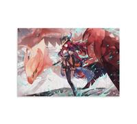 ZHNGYJNDE Genshin Impact Chasca Game Art Poster Decorative Painting Canvas Wall Art Living Room Poster Bedroom Painting 16 x 24 Inch (40 x 60 cm)